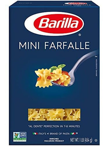 Barilla Mini Farfalle Pasta Cajas De 16 Onzas (paquete De 4