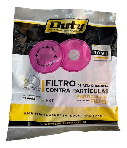 Filtro 1091 P3 Duty Contra Partículas Alta Eficiencia