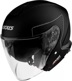 Casco Moto Abierto Axxis Mirage Solid A1 Negro Mate