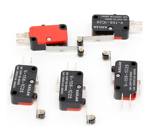 5 Piezas Micro Interruptor De Límite Largo V-156-1c25 Rodill