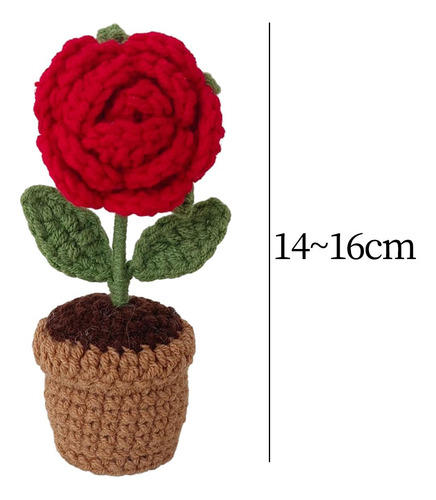 5 Flor De Ganchillo Hecha A Mano, Ramo Tejido A