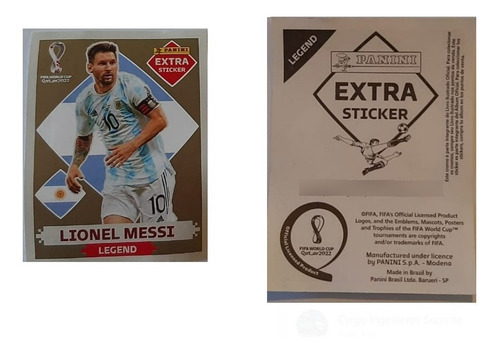 Imagen 1 de 1 de Lamina Messi Oro Panini 2022