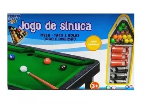 Brinquedo Jogo De Sinuca Bilhar c/Taco E Bolas Infantil - Company