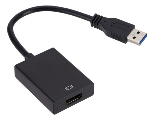 Cable Conversor De Tarjeta Gráfica Externo Negro Usb3.0 A Hd