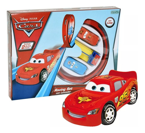 Set De Carrera Con Lanzador Y 2 Autos Cars Disney Ditoys