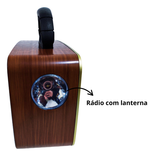 Rádio Retrô Bluetooth Am Fm Usb Sd Bivolt Cores Vintage