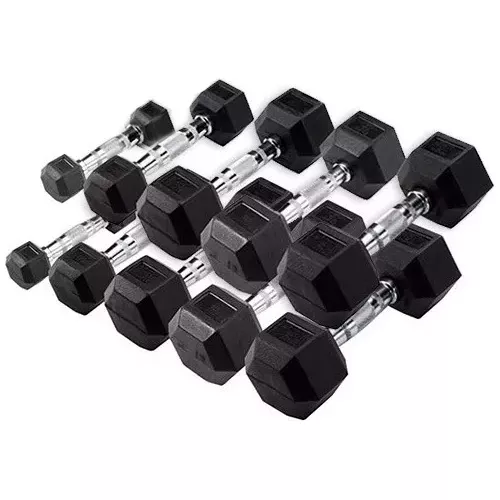 Set De Mancuernas Hexagonales Par 1-2-3-4-5 Kg Set