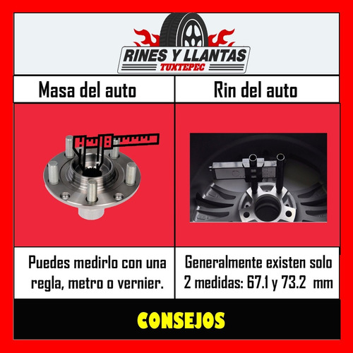 Centradores De Rin 59.0 / 73.2 De Aluminio (4 Piezas)