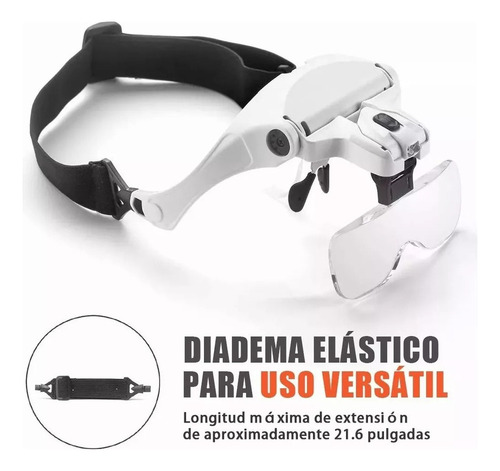 . Lentes Lupa Luz Led Genérica For Microblading, Pestañas.