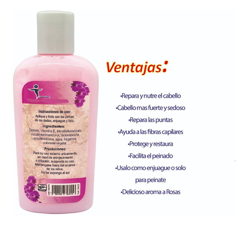 Keratina Crema Capilar Acondiciona Y Repara 240ml Rose