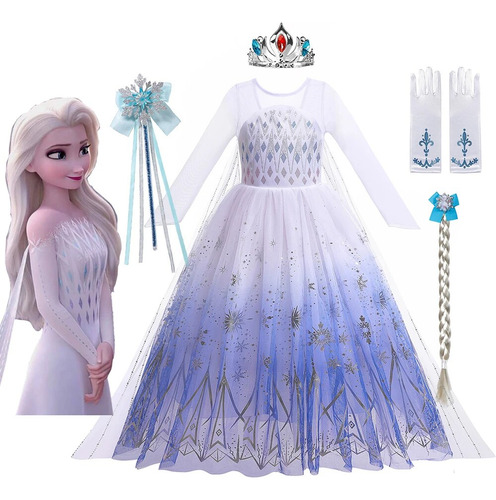 Vestido De Fiesta De Princesa Elsa Para Niñas, Película Froz
