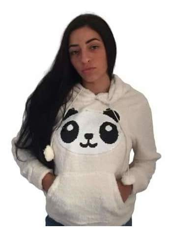 Blusa De Moletom Felpuda De Urso Panda Fofinha Blusa De Frio | Mercado Livre