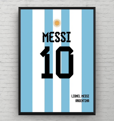 Lámina Cuadro P/imprimir Camiseta Selección Messi
