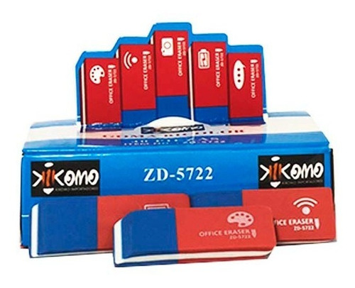 Goma De Borrar Kikomo Borradores Zd5722 Para Lápiz De Color Color Rojo En Pack De 40u