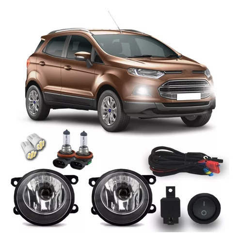 Kit Farol Milha Ecosport 2017 2016 2015 2014 2013 S/moldura