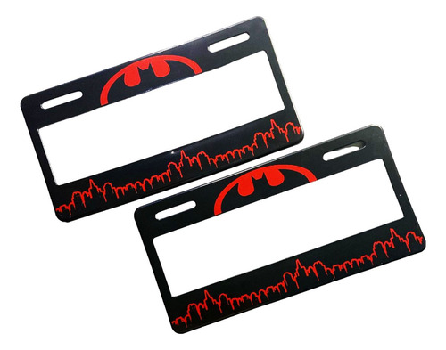 Porta Placa Batman Rojo Seat Vw Kia Ford Chevrolet Universal