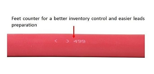 1 Gauge Awg Flex Prene Bateria Soldadura Cable Rojo