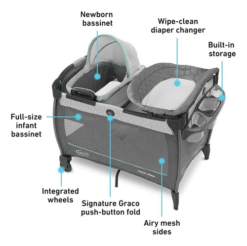 Imagen 6 de 6 de Corral Pack 'n Play Close2baby (derby) Graco