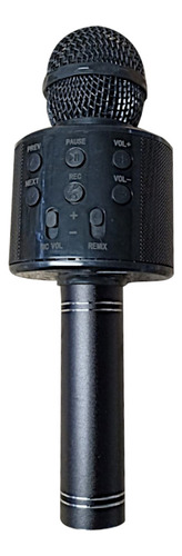 Microfono Karaoke Compatible Bluetooth Reproductor Modos Voz Color Plateado