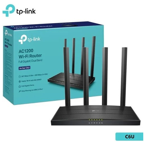 Router Wifi Tplink Archer C6u Ac1200 Full Gigabit Dual Band