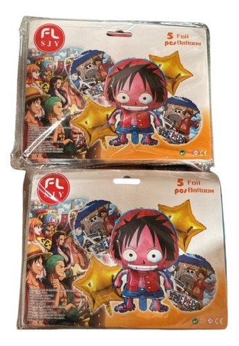 Kit De Globos Metalizados One Piece Decoracion Fiesta