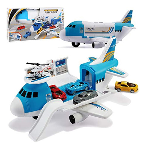 Tuko Transport Cargo Airplane Car Toy Play Set Para Niños Y 