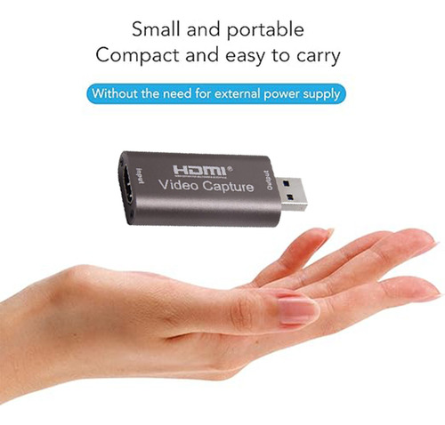 Tarjeta de Captura de Video Kopira CS-zjt 4k Hdmi A Usb 3.0 Convertidor de Video Audio Hdmi 1080p 60fps Color Gris