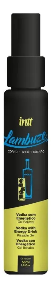 Lambuze Vodka c/ Energético Gel Massagem e Lubrificante Intt