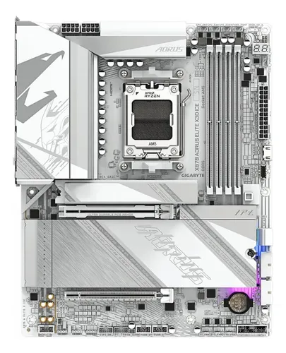 Placa Mãe Gigabyte X870 Aorus Elite X3d Ice Chipx870 Am5 Atx