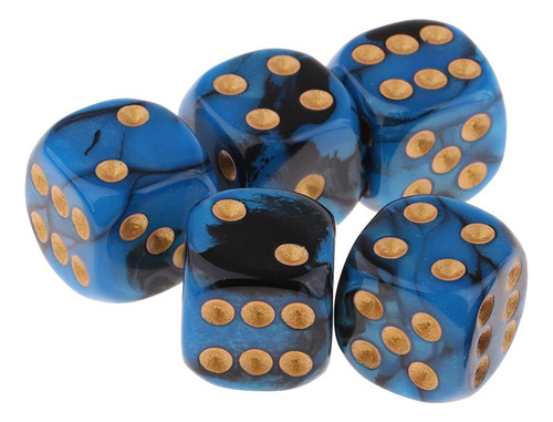 5 Dados De Juego De 5x5x6 Caras Dados De 16 Mm Para 5 Piezas