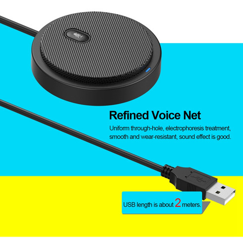 Micrófono De Condensador Omnidireccional Usb Para Autobús De