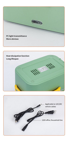 Lonchera Con Calefacción Eléctrica, Bolsa Térmica Extraíble