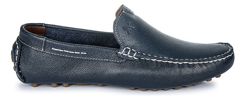 Zapato Mocasín  Hombre Cuero Viale Homme Azul Sergio-044