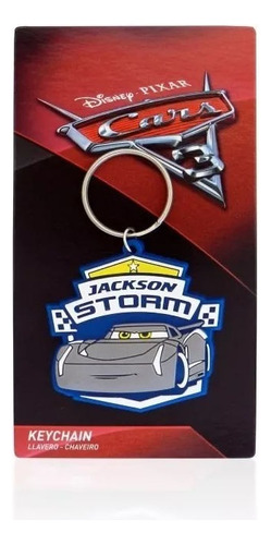 Llavero Cars 3 Jackson Storm Disney Goma   