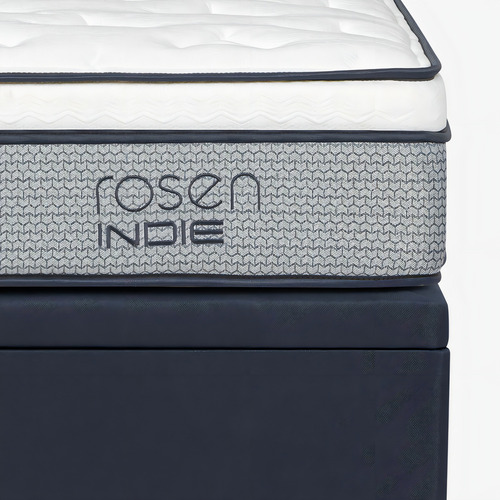 Boxet Indie 1 Plaza + Respaldo + Velador Ferrara Color Azul