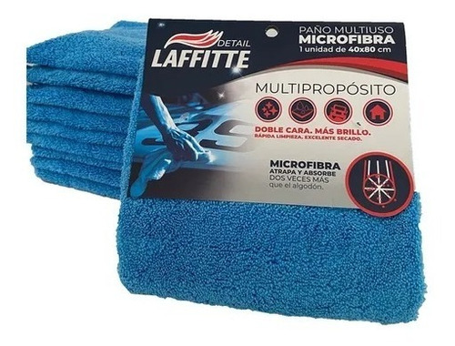 Paño Microfibra Laffitte 80x40 Seca Lustra Pelo Largo/corto