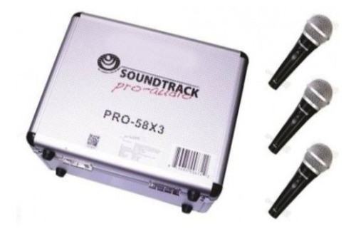 Micrófono Soundtrack Pro-58x3 Gris - Set De 3 Unidades Gris