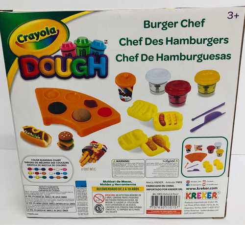 Crayola Set De Masas Grande Chef De Hamburguesas Kreker