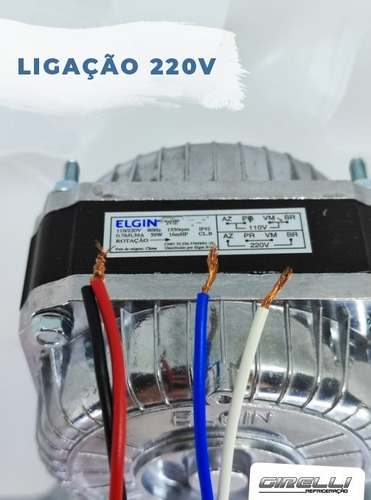 Imagem 3 de 5 de Micro Motor Ventilador Elgin 1/40 Freezer Balcão Expositor