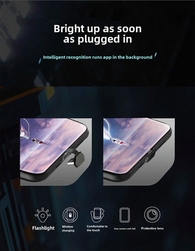 Funda De Teléfono Led Con Flash Luminoso For Llamadas Entra