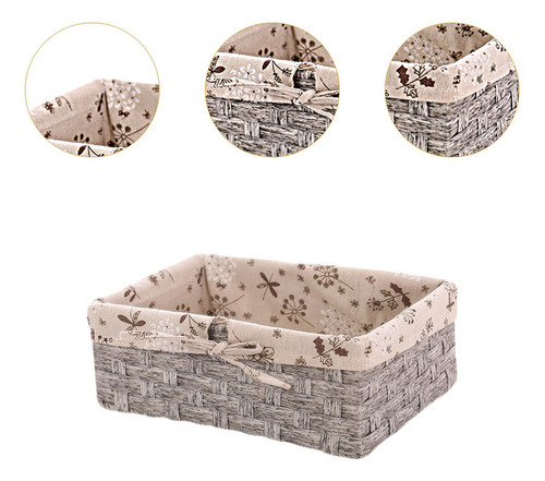 Hh Bin Bin Storage De Cesta De Tecido Retangular Farmhouse M
