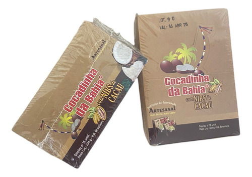 Cocadinha Da Bahia Cocada com nibs de cacau com nibs de cacau sem glúten 13 g 18 u
