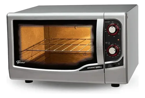Forno Eletrico De Bancada Fischer Gourmet Grill Prata