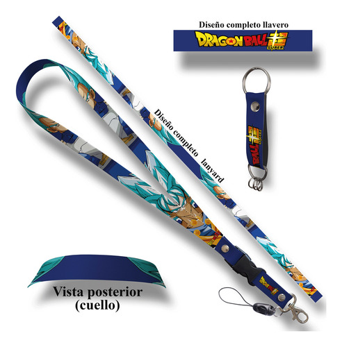 Lanyard Porta Gafet Cordon Porta Credencial Dragon Ball 