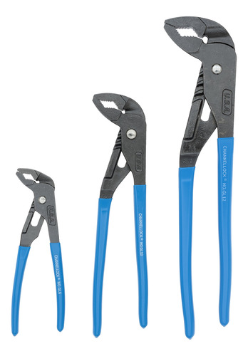 Channellock Gls-3 Griplock Plier Juego De 3 Piezas: Gl6, Gl1