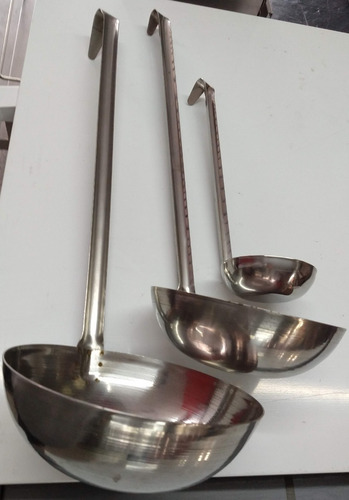 Imagen 5 de 9 de Cucharon 18 Cm Salsero Acero Inoxidable Gastronomico
