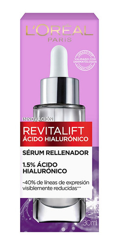 Sérum Serum Ácido Hialurónico L'Oréal Paris Revitalift día/noche para todo tipo de piel de 30mL