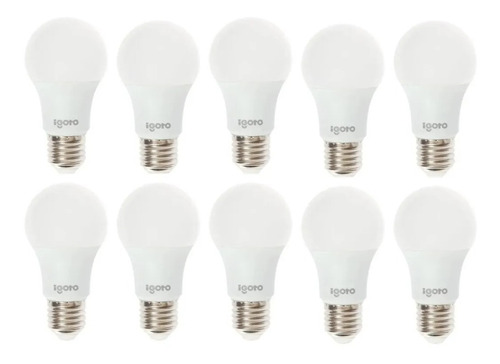 Paquete De 10 Focos De Led, 5w Luz Cálida, E27, 450 Lúmenes,