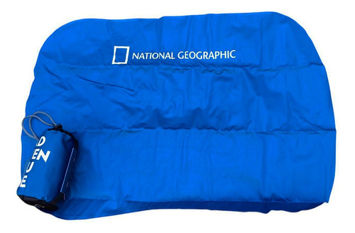 Almohada Inflable National Geographic Azul Ultraligera