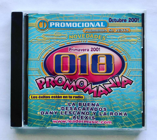 Promomania 018 Octubre 2001 Leader Music (cd) Nuevo Sellado